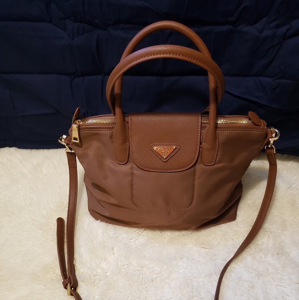 Prada Flap Tessuto Saffiano Cross Body Bag